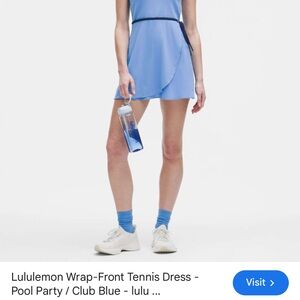 Lululemon Blue Wrap-Front Tennis Dress